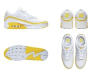 Take a closer look at the collab's Air Max 90 shoes (Image via Sportskeeda)